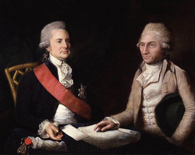 Lemuel Francis Abbott George Macartney, 1st Earl Macartney; Sir George Leonard Staunton, 1st Bt Norge oil painting art